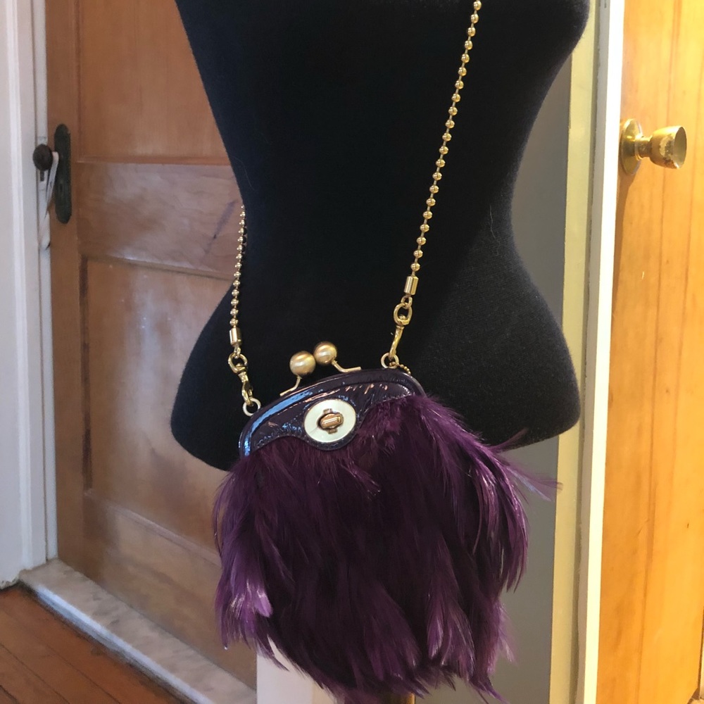 Coach feather evening bag
